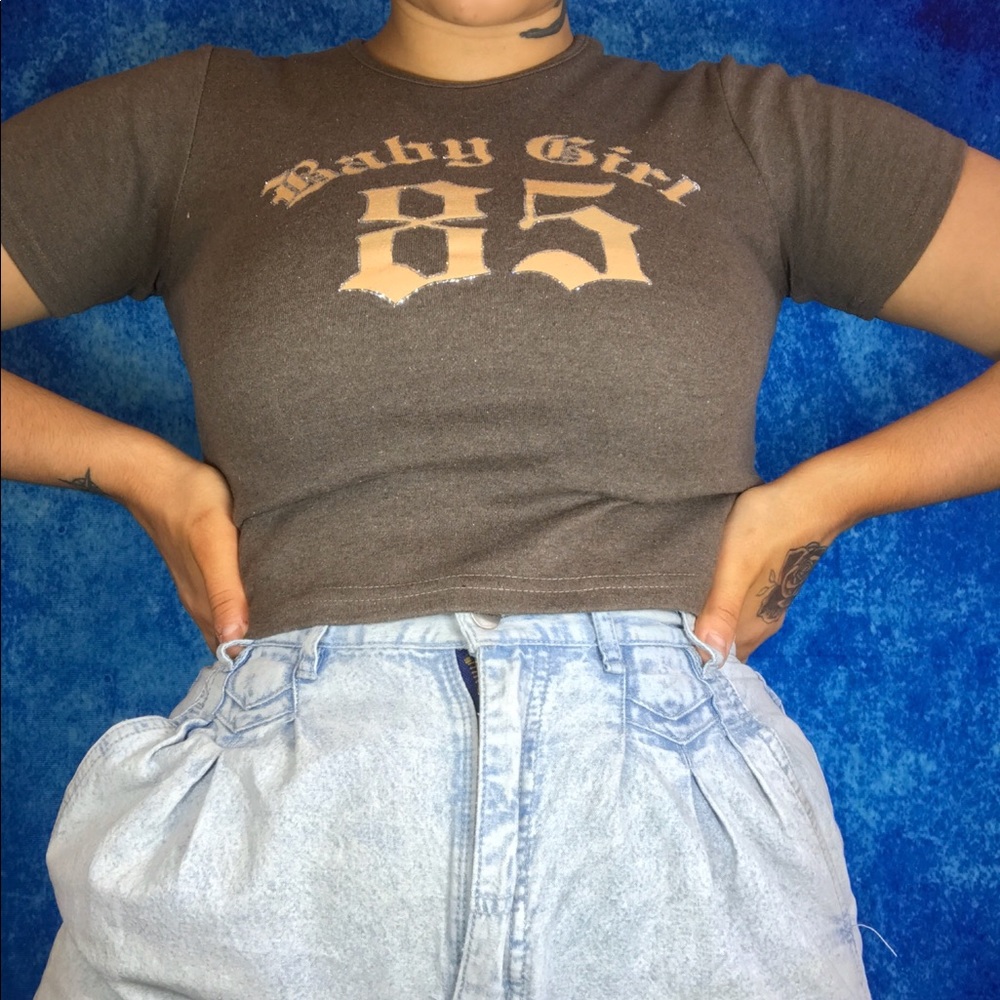 Babygirl Glitter T-Shirt Cropped